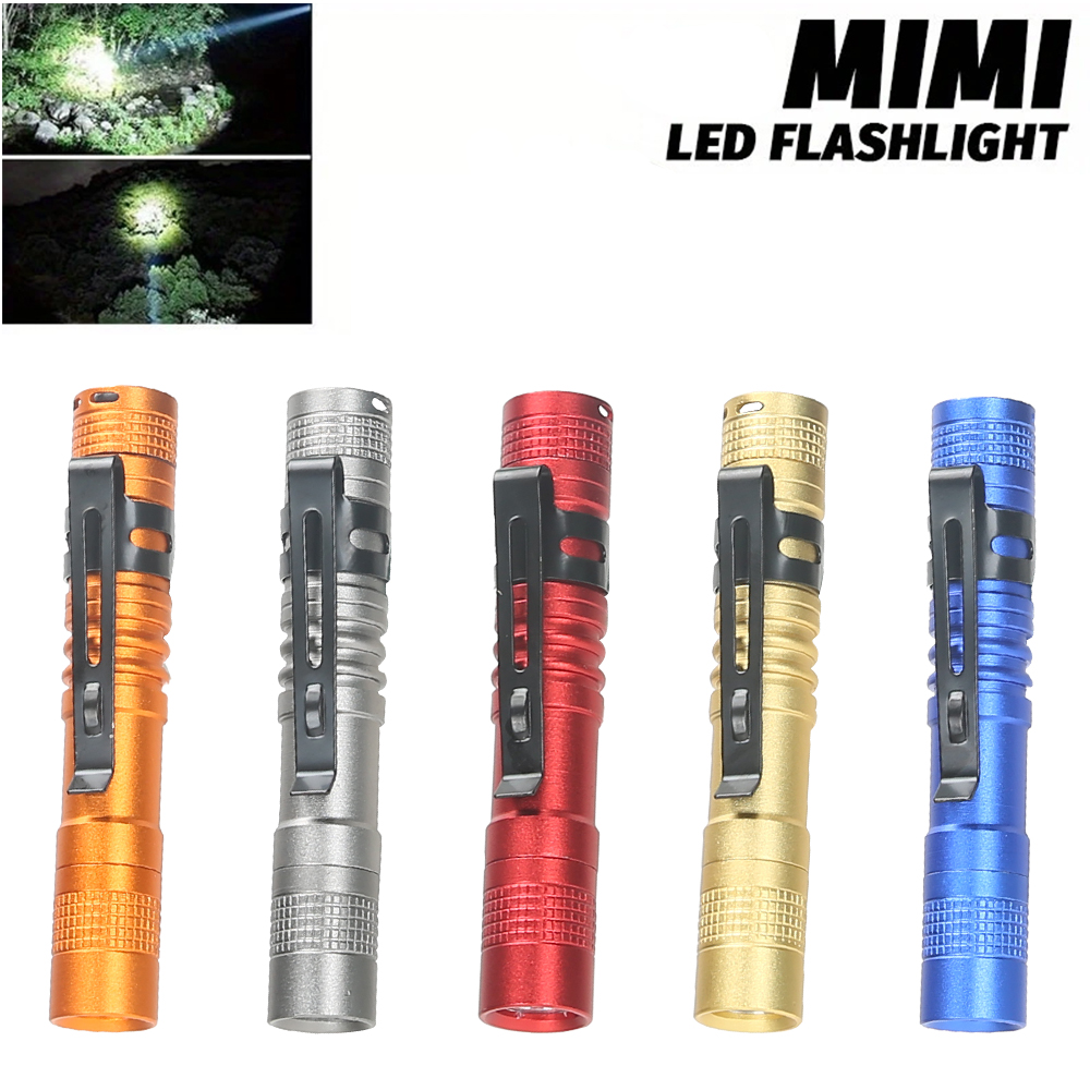 Outdoor Lighting House - Tragbare Mini-LED-Stiftleuchte mit Clip, ultrahell, hohe