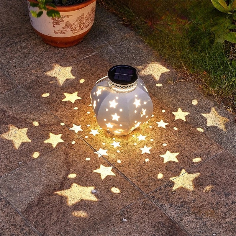 Outdoor Lighting House - Garten-Sternprojektor-Lampe Hängende Solarleuchten für Außen Hängende