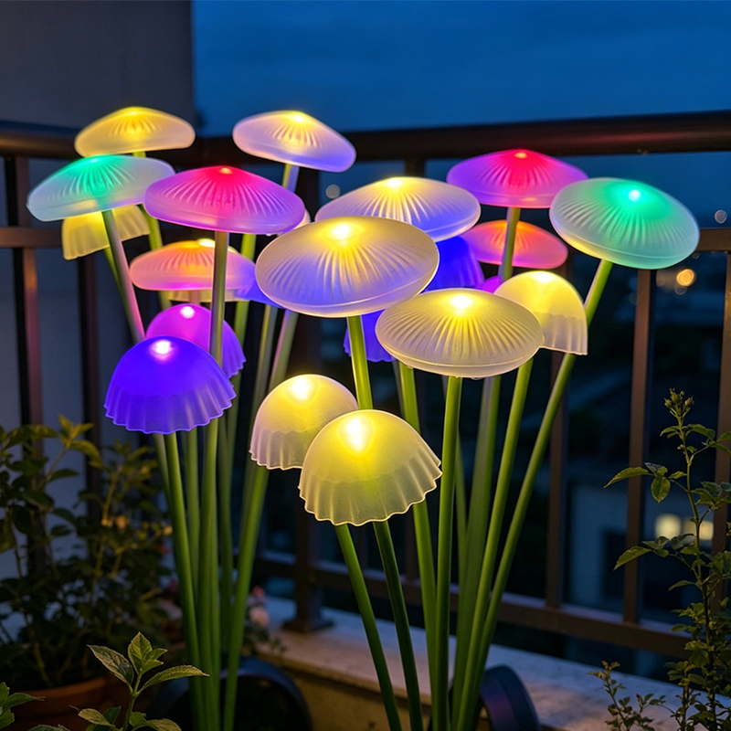 Landscape Spike Light - Solar-Quallen-Pilzlichter LED Außenbeleuchtung Gartendekoration Bodensteckleuchten für