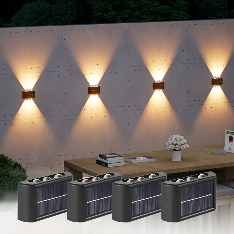 Outdoor Lighting Sconce - LED Solarleuchte für Außen, Wasserdichte Solar-Wandlampe