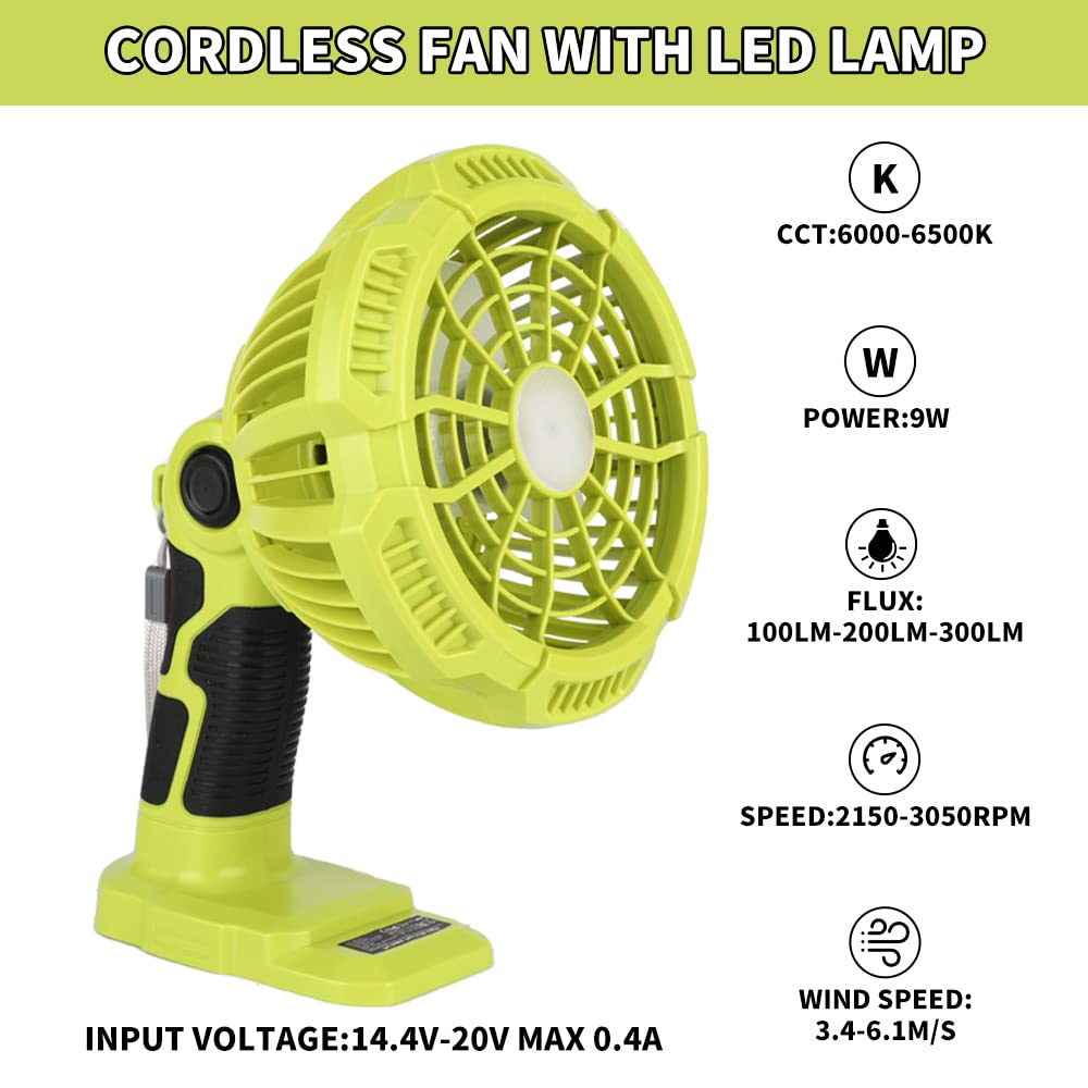 Outdoor Lighting Jobs - Schnur lose tragbare Lüfter mit 300lm