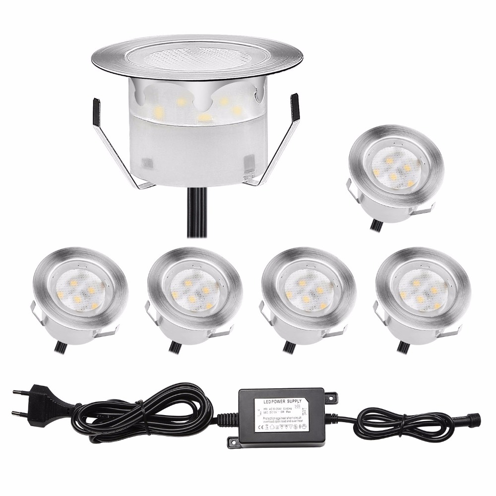 Outdoor Lighting Kits Low Voltage - QACA 6er-Pack LED-Terrassenleuchten Niederspannung DC12V 1W