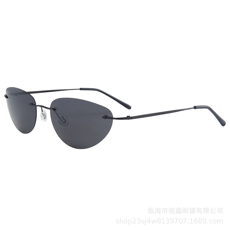 Outdoor Lighting Trends - Neue ultraleichte polarisierte randlose Cat-Eye-Sonnenbrille aus