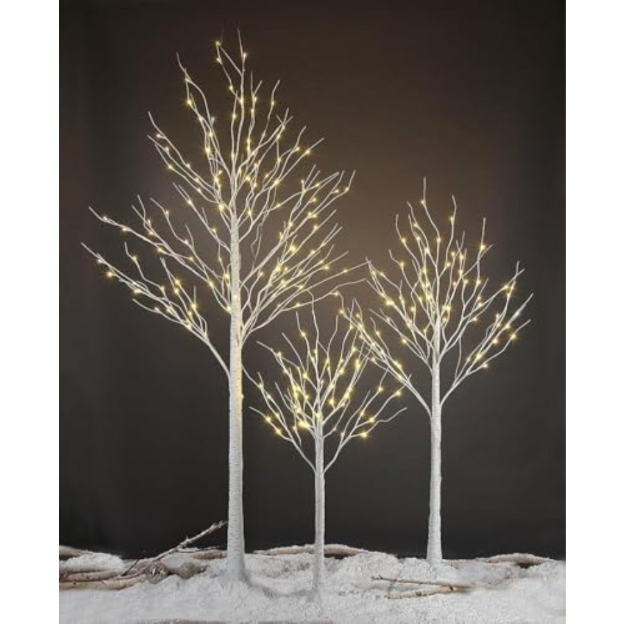 Outdoor Lighting On Trees - LED-Birkenbaum-Lichterkette für Innen- und Außenbereich, Weihnachts-,