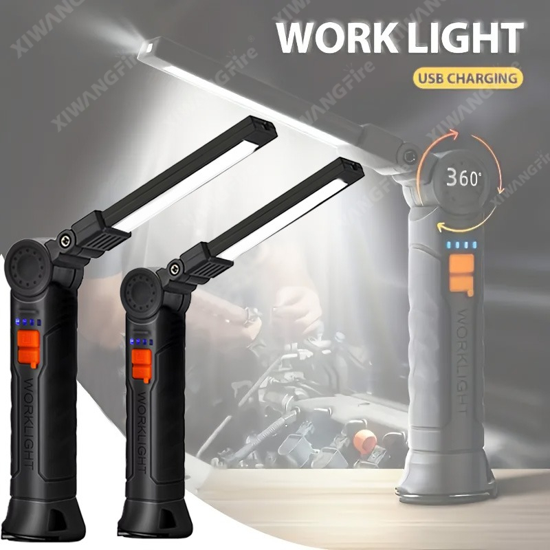 Outdoor Lighting Jobs - Wiederaufladbare LED-Taschenlampe, Arbeitsleuchte mit Magnet und