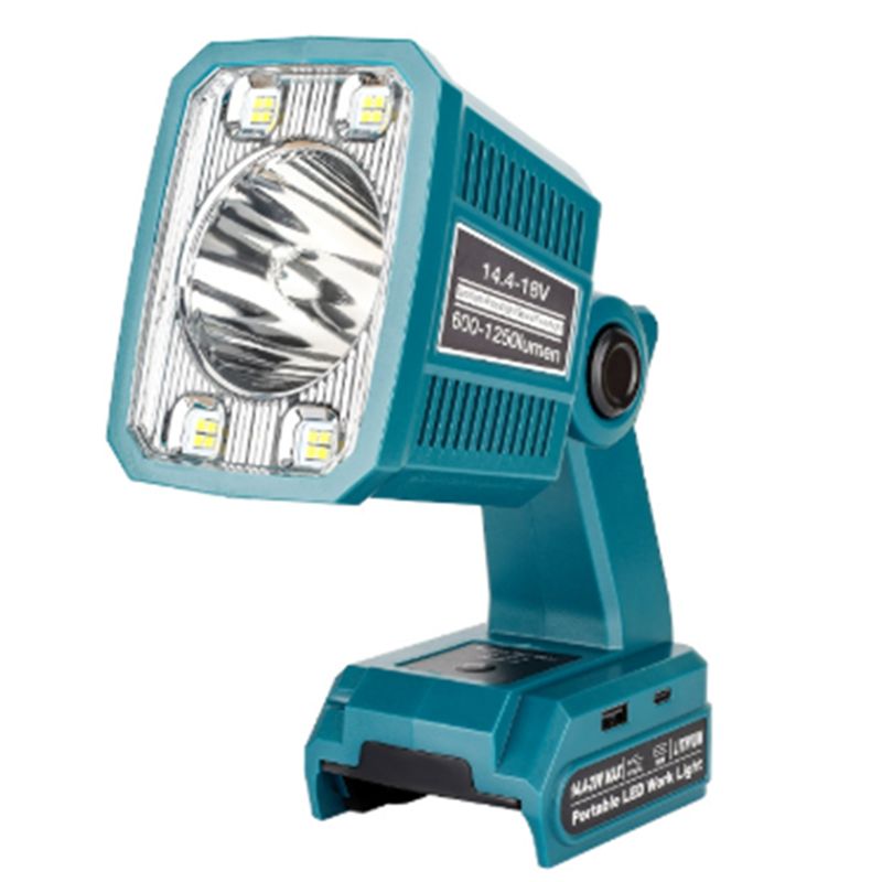 Outdoor Lighting Jobs - AB46-Außenlampe 14,4-20V Li-Akku 18W Baustellenleuchte Kabellose