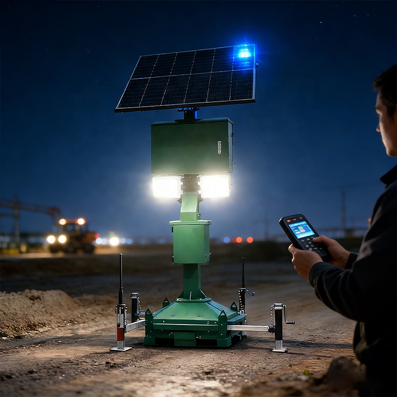 Outdoor Lighting Jobs - Notbeleuchtung Mobiler Lichtturm Neuerscheinung Solar-Mobiler Beleuchtungsturm