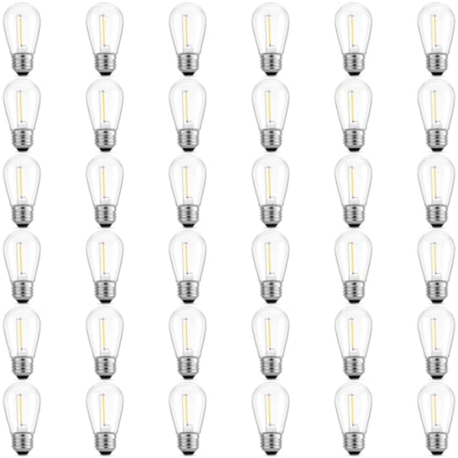Outdoor Lighting Rechargeable - 36er-Pack S14 LED-Glühbirnen für Außenbeleuchtung, Bruchsichere