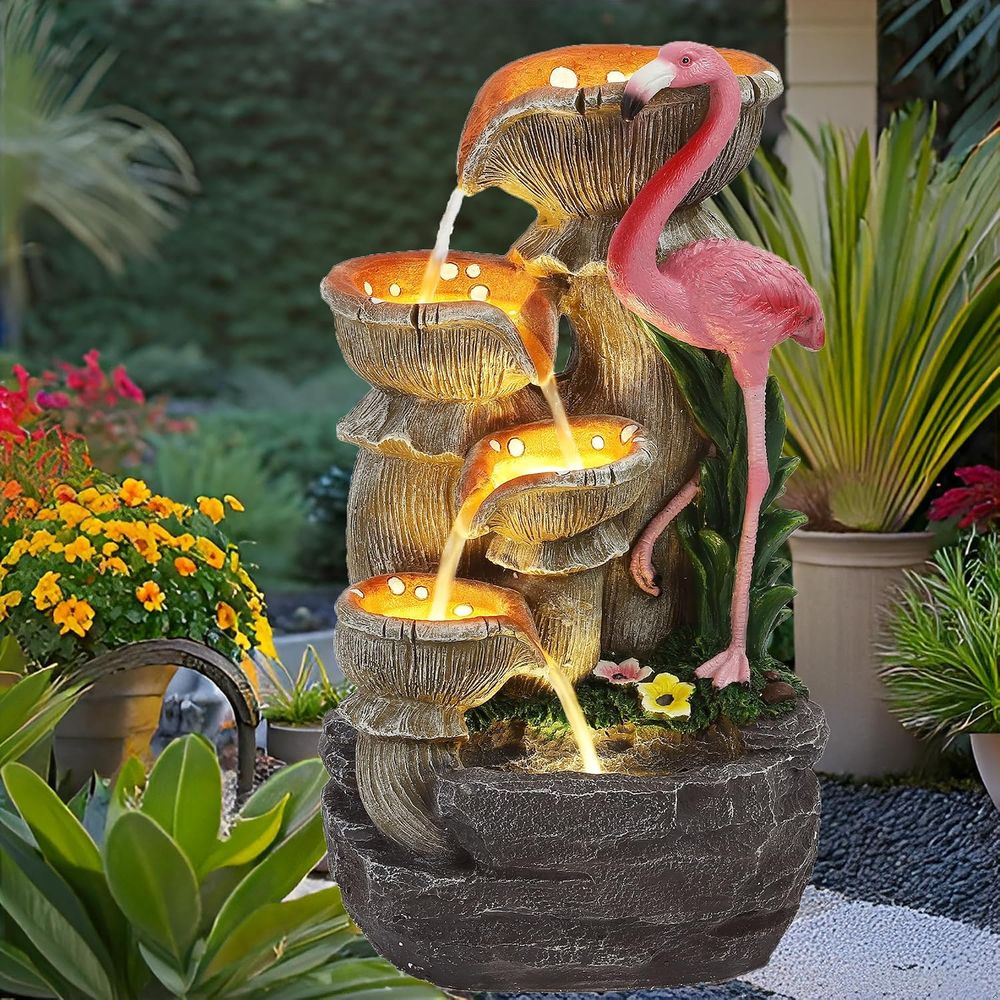 Outdoor Lighting Deck - 5-stufiger Wasserbrunnen für drinnen und draußen,