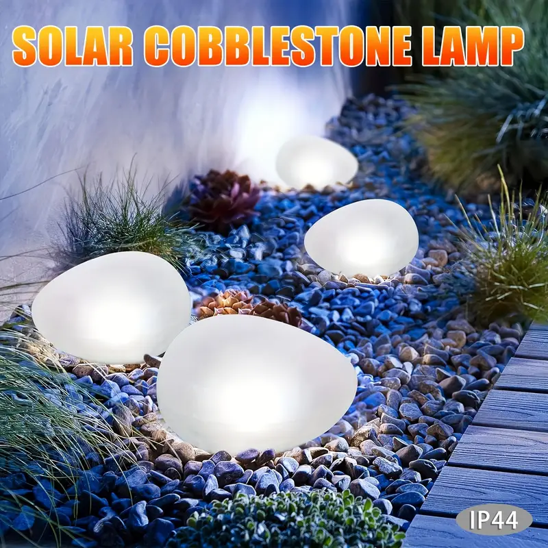 Landscape Spike Light - 1/2er-Pack Solar-Kieselsteinlichter – wasserdichte Außendekoration für