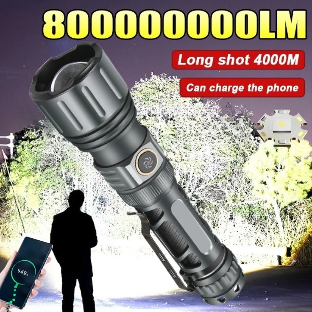 Outdoor Lighting Portable - Superhelle Taschenlampe Tragbare Wiederaufladbare LED-Lampe Taktische