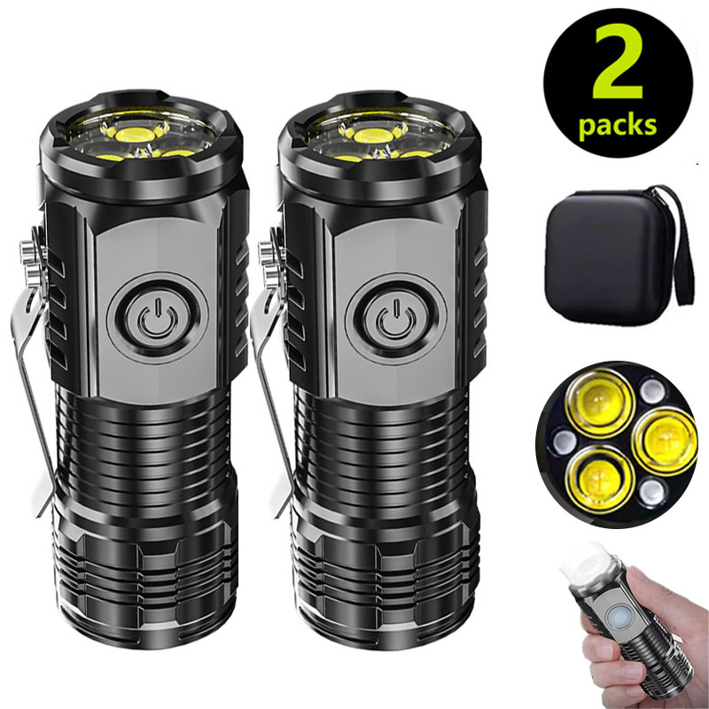 Outdoor Lighting Lowes - Mini-3LED-Taschenlampe mit Stiftclip, Nachtwandern, tragbare Helligkeit,