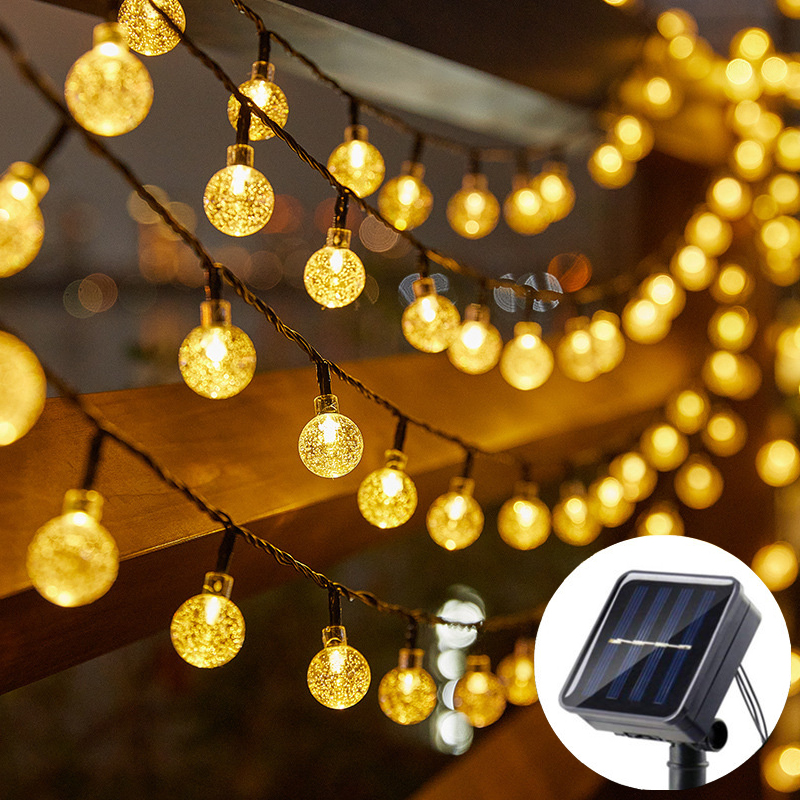 Landscape Spike Light - 20/50/100 LED Solar-Kristallkugel-Lichterkette Hochzeitsgirlande Feenlampe für