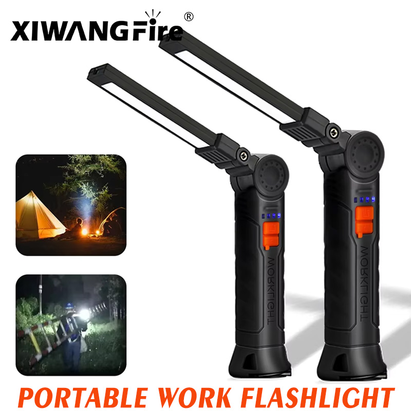 Outdoor Lighting Jobs - Wiederaufladbare LED-Taschenlampe, Arbeitsleuchte, Magnet und Haken,