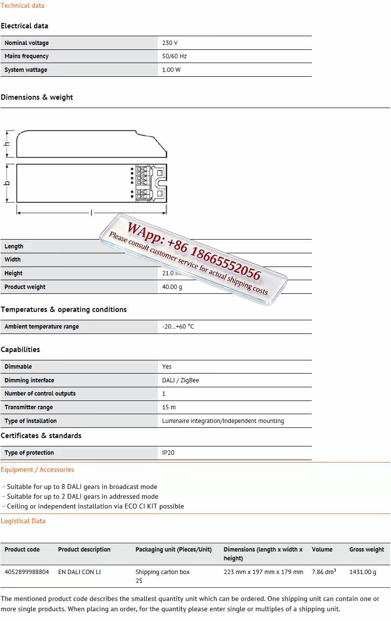Für OSR AM ZIGBEE DALI CON LI  – Outdoor Lighting Zigbee Bewertung und Preis