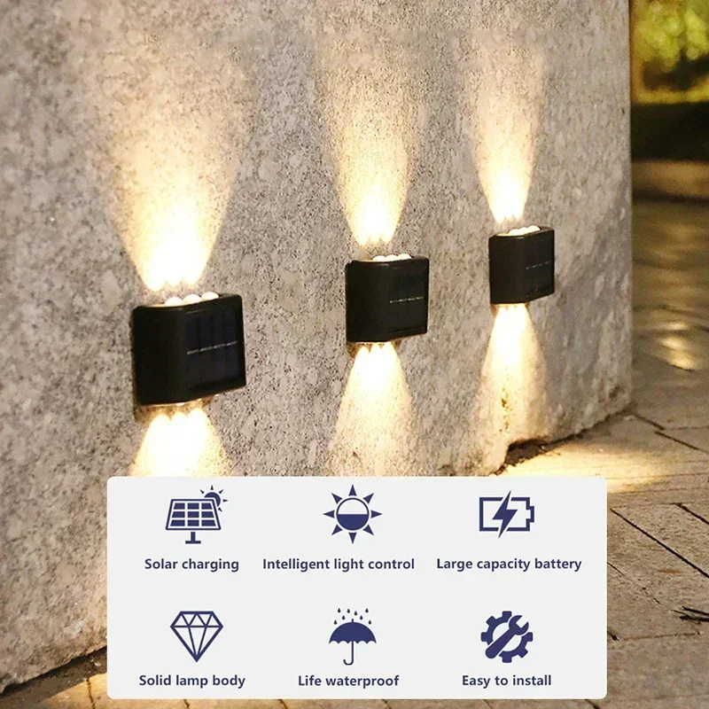 LED Solarleuchte für Außen, Wa – Outdoor Lighting Sconce Bewertung und Preis