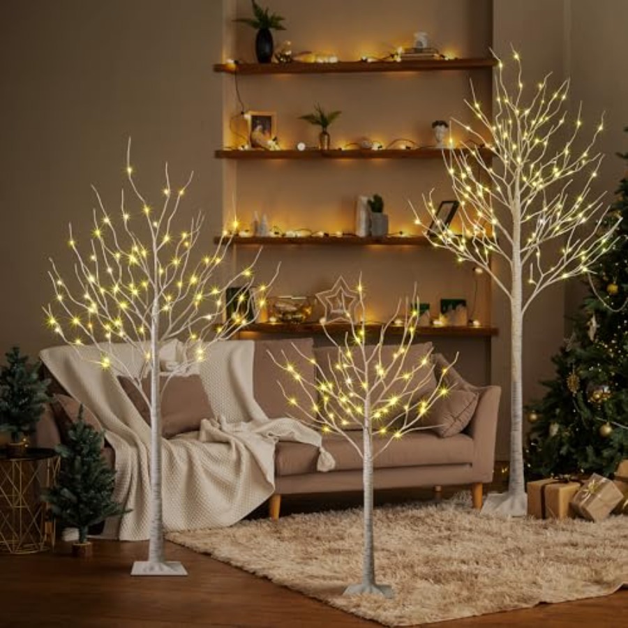 LED-Birkenbaum-Lichterkette fü – Outdoor Lighting On Trees Bewertung und Preis