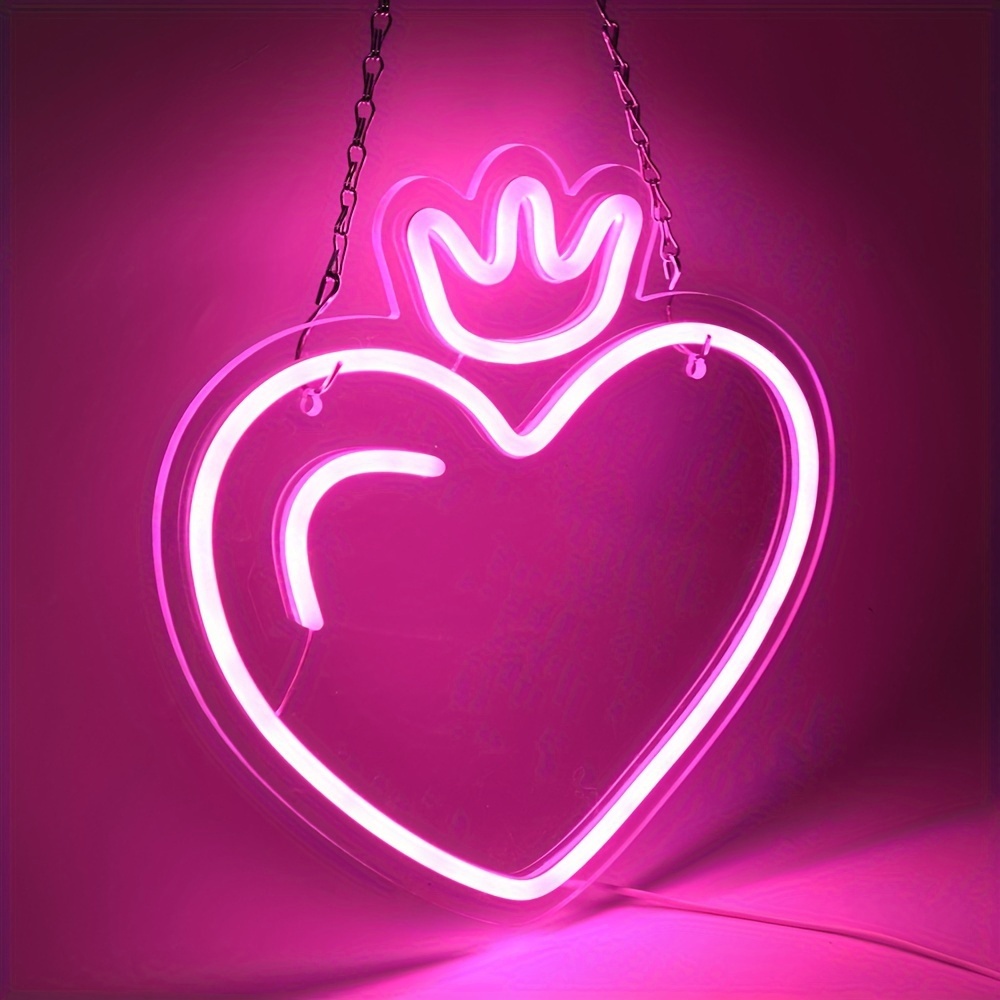 LED Herz-Kronen-Neonschild, Ro – Outdoor Lighting Options Bewertung und Preis
