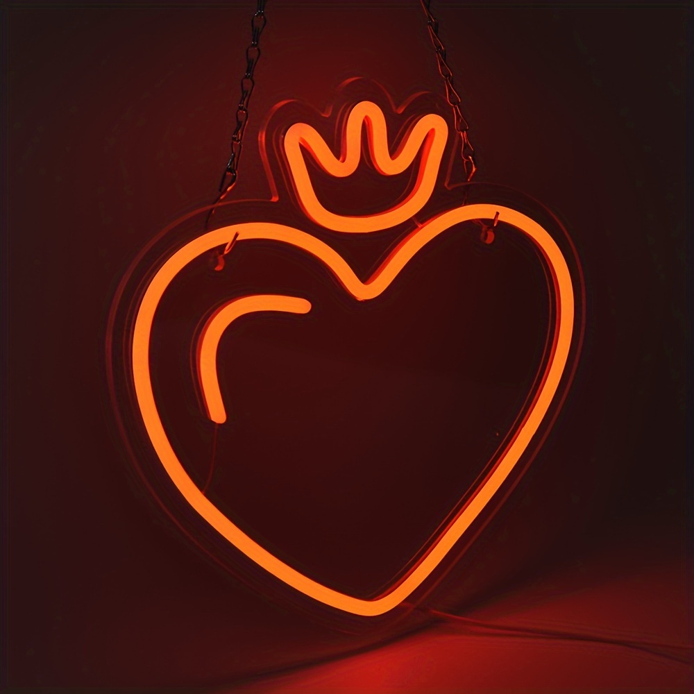 LED Herz-Kronen-Neonschild, Ro – Outdoor Lighting Options Bewertung und Preis