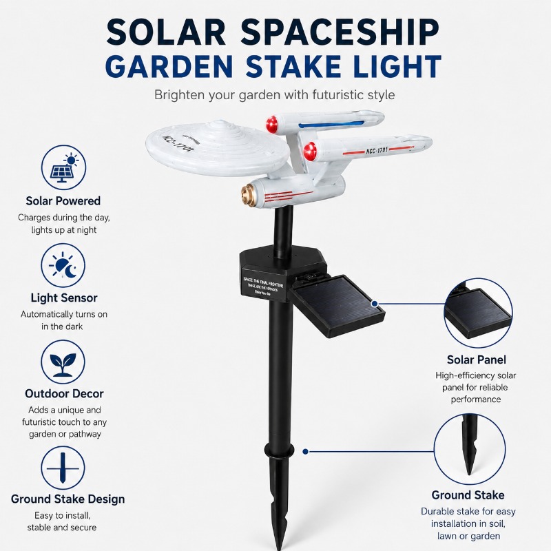 Star Trek USS Enterprise Solar – Landscape Spike Light Bewertung und Preis
