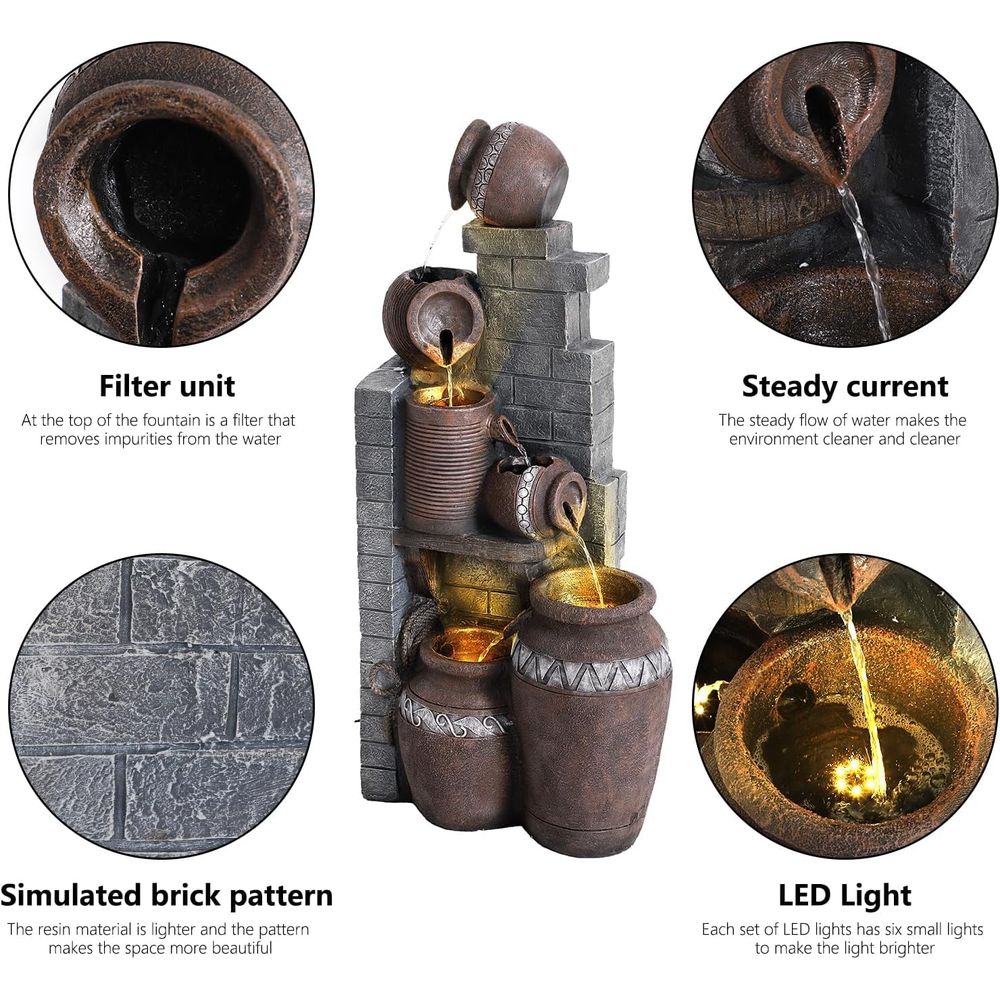 6-stufiger Gartenbrunnen aus K – Outdoor Lighting Deck Bewertung und Preis