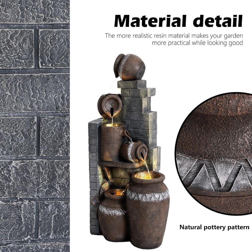6-stufiger Gartenbrunnen aus K – Outdoor Lighting Deck Bewertung und Preis