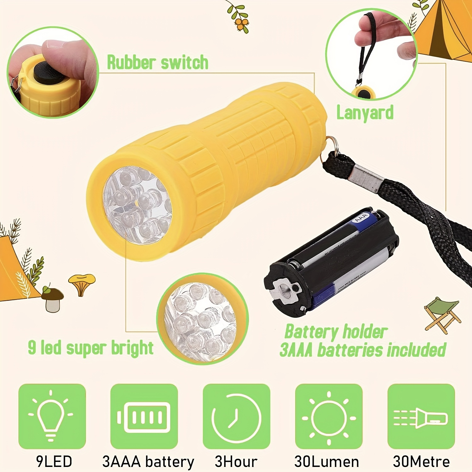 Tragbare Mini-Taschenlampe mit – Outdoor Lighting Portable Bewertung und Preis