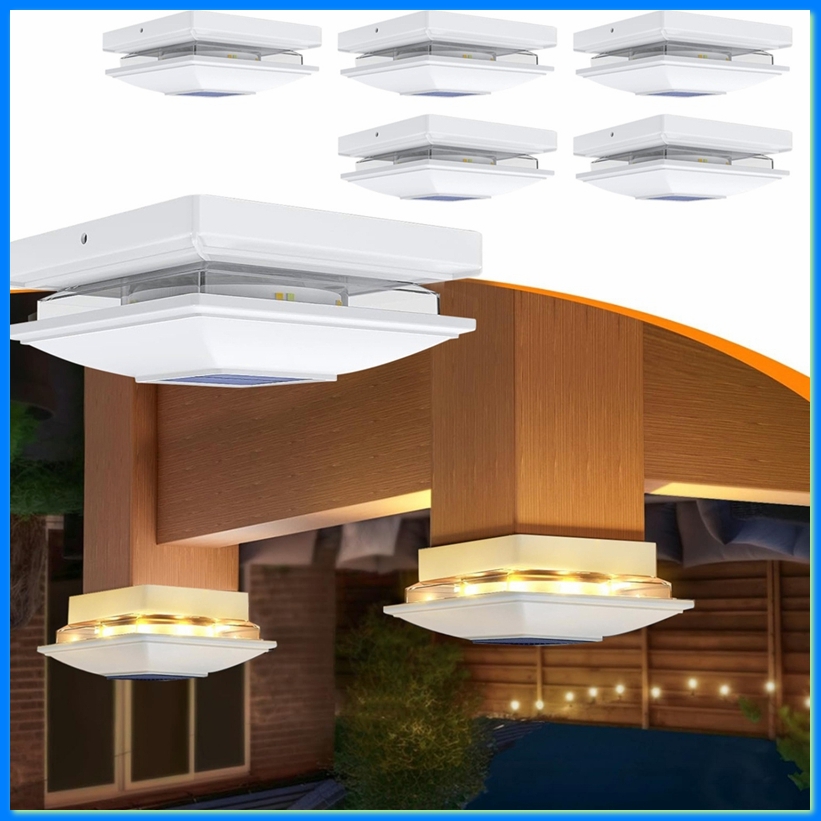 4er-Pack Solar-Pfostenkappenle – Outdoor Lighting Deck Bewertung und Preis