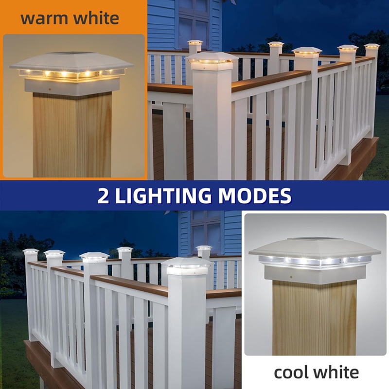 4er-Pack Solar-Pfostenkappenle – Outdoor Lighting Deck Bewertung und Preis