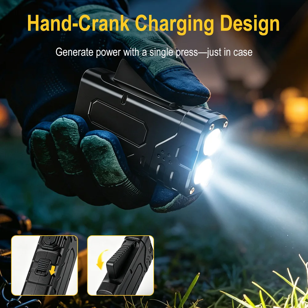 BORUIiT Handkurbel-EDC-LED-Tas – Outdoor Lighting Lowes Bewertung und Preis