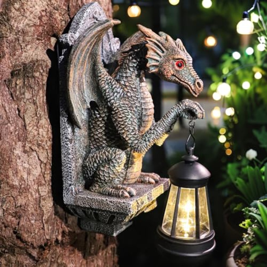 Drachen-Statue Solarlaterne fü – Outdoor Lighting On Trees Bewertung und Preis
