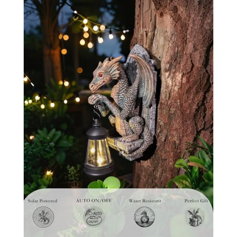 Drachen-Statue Solarlaterne fü – Outdoor Lighting On Trees Bewertung und Preis