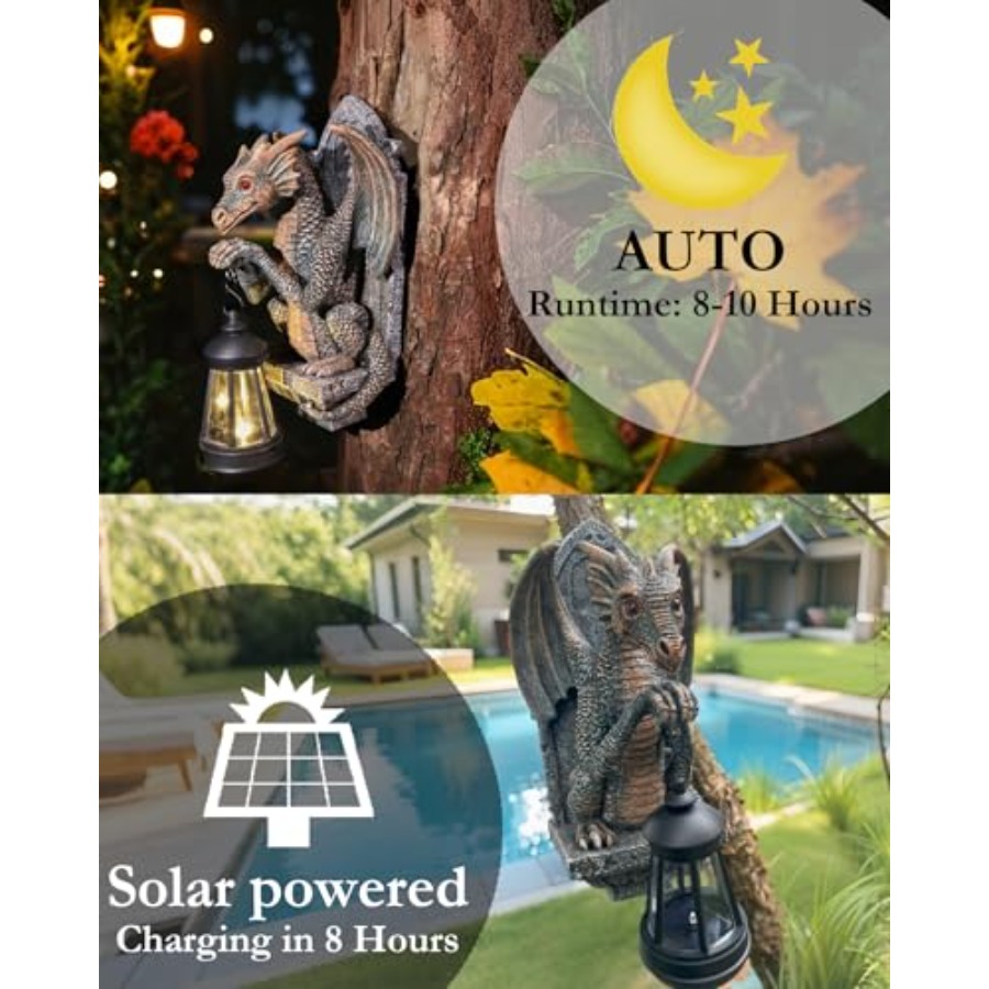 Drachen-Statue Solarlaterne fü – Outdoor Lighting On Trees Bewertung und Preis